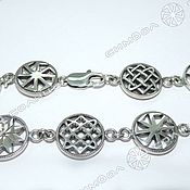 Русский стиль handmade. Livemaster - original item Bracelet (chain) Oberezhny combined. Handmade.