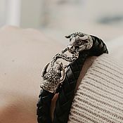 Украшения handmade. Livemaster - original item Bull (Taurus) Leather Bracelet) / Melchior. Handmade.