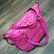 Сумки и аксессуары handmade. Livemaster - original item Shopper bag made of textured part of genuine crocodile leather.. Handmade.