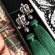 Earrings-brush Mysterious forest emerald green malachite silver. Tassel earrings. GolDFenix. Online shopping on My Livemaster.  Фото №2