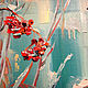 Oil painting bullfinch on branch of Rowan. Pictures. Dubinina Ksenya. Online shopping on My Livemaster.  Фото №2