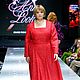 Заказать Lady in red, платье жаккард Италия. Одежда и аксессуары Батик ANN LOOK. Ярмарка Мастеров. . Платья Фото №3