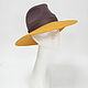 Order Fedora Two-tone Hat. Cappuccino color /Yellow. Exclusive HATS. LANA ANISIMOVA.. Livemaster. . Hats1 Фото №3