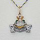 Gold pendant with tsavorites and diamonds, Pendant, Moscow,  Фото №1