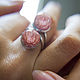  Кольцо розовое с настоящими цветами - с гомфреной, Кольца, Белгород,  Фото №1