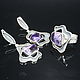 Jewelry Set Ring Earrings Charoite Silver 925 ALS0036, Jewelry Sets, Yerevan,  Фото №1