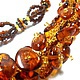 Necklace Buckwheat honey. Necklace made of natural Baltic amber and beads, Necklace, Astrakhan,  Фото №1