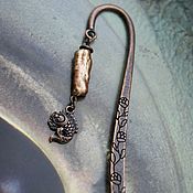 Канцелярские товары handmade. Livemaster - original item Copper Bookmark China for Books, Notebooks, Diaries with pearls. Handmade.