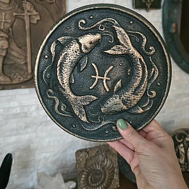 Картины и панно ручной работы. Ярмарка Мастеров - ручная работа Панно знак зодиака Рыбы подарок по знаку зодиака. Handmade.