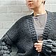 Кардиган  женский темно-синий или серый  вязаный спицами, Кардиганы, Казань,  Фото №1