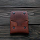 Order Mini wallet made of leather-Red with embossing. odalgoods (odalgoods). Livemaster. . Wallets Фото №3