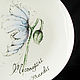 Тарелка «Meconopsis grandis» (Гималайский Голубой мак) Роспись фарфора. Тарелки. РОСПИСЬ ФАРФОРА  Pisarevskaya. Интернет-магазин Ярмарка Мастеров.  Фото №2
