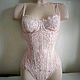 Прозрачный кружевной бельевой корсет с кружевом. Корсеты. Shi Corset (Анна). Ярмарка Мастеров.  Фото №5