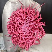 Украшения handmade. Livemaster - original item Flower from leather brooch peony Сolorful. Handmade.
