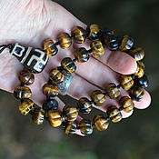 Фен-шуй и эзотерика handmade. Livemaster - original item Men`s Rosary of 36 Tiger Eye Beads with Himalayan Guru Ji. Handmade.