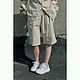 Шорты унисекс из костюмной крапивной ткани Twill Ramie Elastic Short, Шорты, Нижний Новгород,  Фото №1
