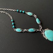 Украшения handmade. Livemaster - original item Necklace: turquoise jewelry natural stones, boho jewelry to buy. Handmade.