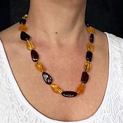 Работы для детей, handmade. Livemaster - original item Amber Beads jewelry Gift for March 8 Mother wife. Handmade.