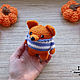 Вязаная игрушка Лис в свитерке, Мягкие игрушки, Новосибирск,  Фото №1