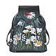 Backpack ' Embroidery daisies', Backpacks, St. Petersburg,  Фото №1