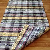 Половик-дорожка ручного ткачества "Серо-бежевый гламур"
