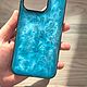 Чехол из эпоксидной смолы Iphone 15 pro. Чехол. O.L.S'you Leather crafts. Интернет-магазин Ярмарка Мастеров.  Фото №2