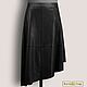 Asymmetric skirt 'Sanaz' from nature. leather/suede (any color), Skirts, Podolsk,  Фото №1