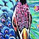 Картина маслом "Птица-краса". Картины. Татьяна Каштанова (Comfort-art). Интернет-магазин Ярмарка Мастеров.  Фото №2