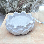 Для дома и интерьера handmade. Livemaster - original item Concrete Candle Holder Artichoke Lotus Petals for Glass Vase. Handmade.