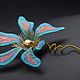 Brooch rainbow orchid with a golden center. Brooches. Jewels from Dreams (stuukstly). My Livemaster. Фото №4