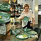 Painted porcelain tea Set Chinoiserie Emerald. Plates. ArtFlera (artflera). My Livemaster. Фото №6