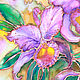 Order 'Favorite orchids' batik panel. studiya. Livemaster. . Pictures Фото №3