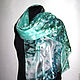 Scarf silk 'Splashes of color - emerald'. Scarves. studiya. My Livemaster. Фото №6
