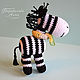 'Sabric in the scarf',amigurumi,toy-Zebra knitted rattle. Teethers and rattles. Anna Podivilova (Scirts and bags). Online shopping on My Livemaster.  Фото №2