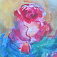 Картина с розами импресссионизм Des Roses a la impressionisme. Картины. MaximusAriasArt. Интернет-магазин Ярмарка Мастеров.  Фото №2