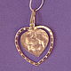 Colgante Colgante Corazón signo del zodiaco Capricornio plata 925 peso 2,7 gr. Vintage pendants. Aleshina. Ярмарка Мастеров.  Фото №4
