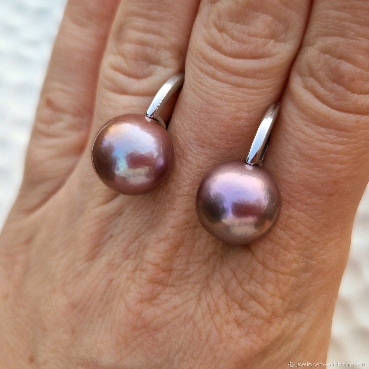 Серьги с крупным натуральным жемчугом Эдисон купить в интернет-магазине ...