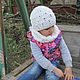 Snood knitted for girls Vecnosti Sheets white. Snudy1. Weather (knitting) Irina. Online shopping on My Livemaster.  Фото №2