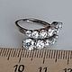 Order Double Moissanite Ring 2,3 Carats Silver. Silverluxe. Livemaster. . Rings Фото №3