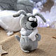 Order Dog Bobik grey. fesartdecor (fesartdecor). Livemaster. . Stuffed Toys Фото №3