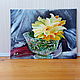 Order ' Flowers in crystal ' oil 18/24. Anji's favourite pictures (anzhela-a). Livemaster. . Pictures Фото №3