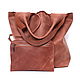 Pelirroja Bolso mediano de piel Paquete Avoska Shopper de mike. Sacks. BagsByKaterinaKlestova (kklestova). Интернет-магазин Ярмарка Мастеров.  Фото №2