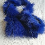 Материалы для творчества handmade. Livemaster - original item Finnish Arctic Fox flap dark blue/natural fur. Handmade.