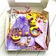 Set de regalo para las niñas de color amarillo-violeta. Stuffed Toys. slingobusy. Интернет-магазин Ярмарка Мастеров.  Фото №2