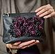 Cosmetic bag with purple organza and leather roses. March 8, Beauticians, Dusseldorf,  Фото №1