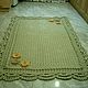 Order Knitted crochet rug from cord handmade buy with Lacy border. knitted handmade rugs (kovrik-makrame). Livemaster. . Carpets Фото №3