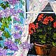 Бабушкино окно.  Картина масляными красками на холсте. Картины. Ренат Сербин. Ярмарка Мастеров.  Фото №8