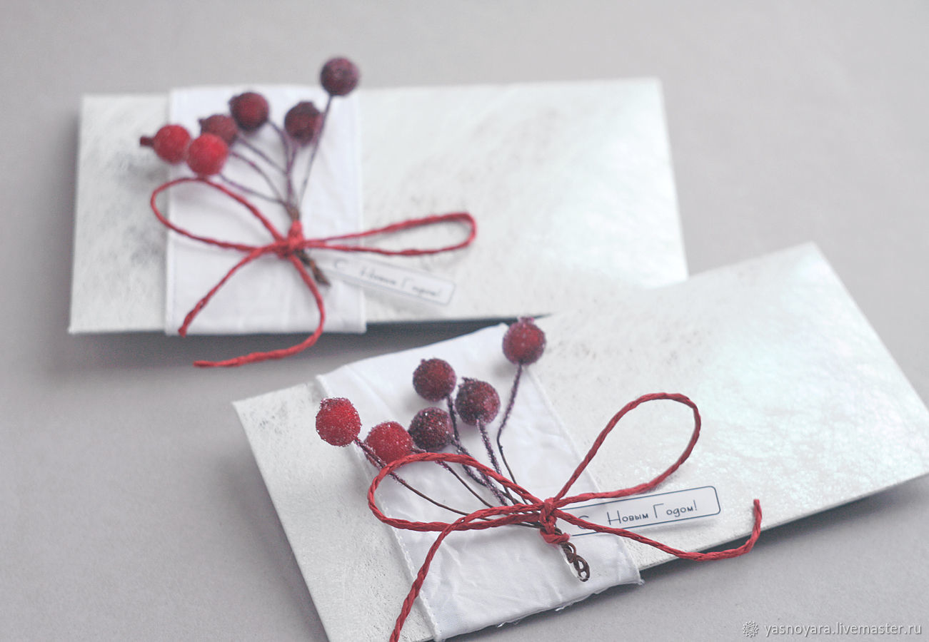 Envelope for money is Frosty berries and Silver frost, Gift Envelopes, Krasnogorsk,  Фото №1