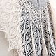 Openwork down shawl knitted Shawl spokes of mohair white ivory. Shawls. Lace Shawl by Olga. Online shopping on My Livemaster.  Фото №2