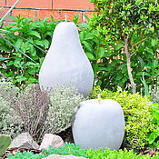 Для дома и интерьера handmade. Livemaster - original item Apple and Pear concrete set of 2 PCs garden decor Provence. Handmade.